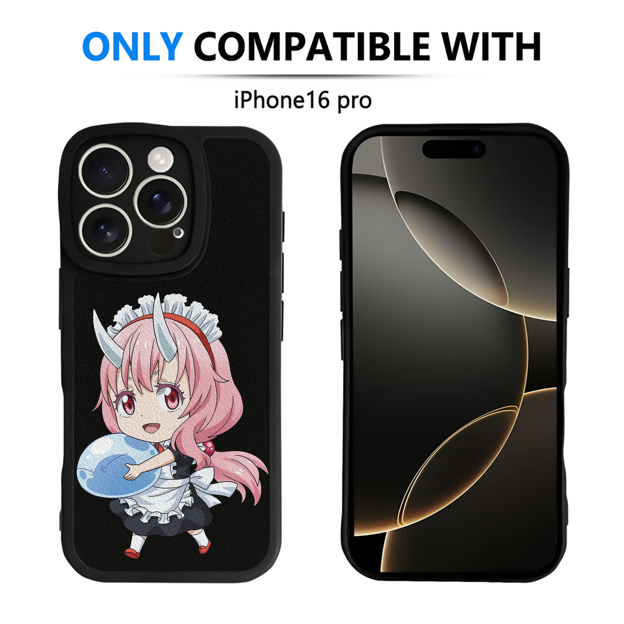 （画像用） 転スラ Regarding Reincarnated to Slime 【iPhone 16シリーズ対応】シリコンスマホケース（レザー調） 材質：シリコン